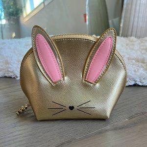 Too Faced Bunny Rabbit Pom Pom Tail Makeup Bag NEW
